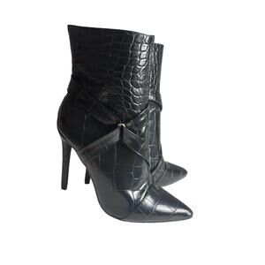 So Me Black stiletto heel booties 6